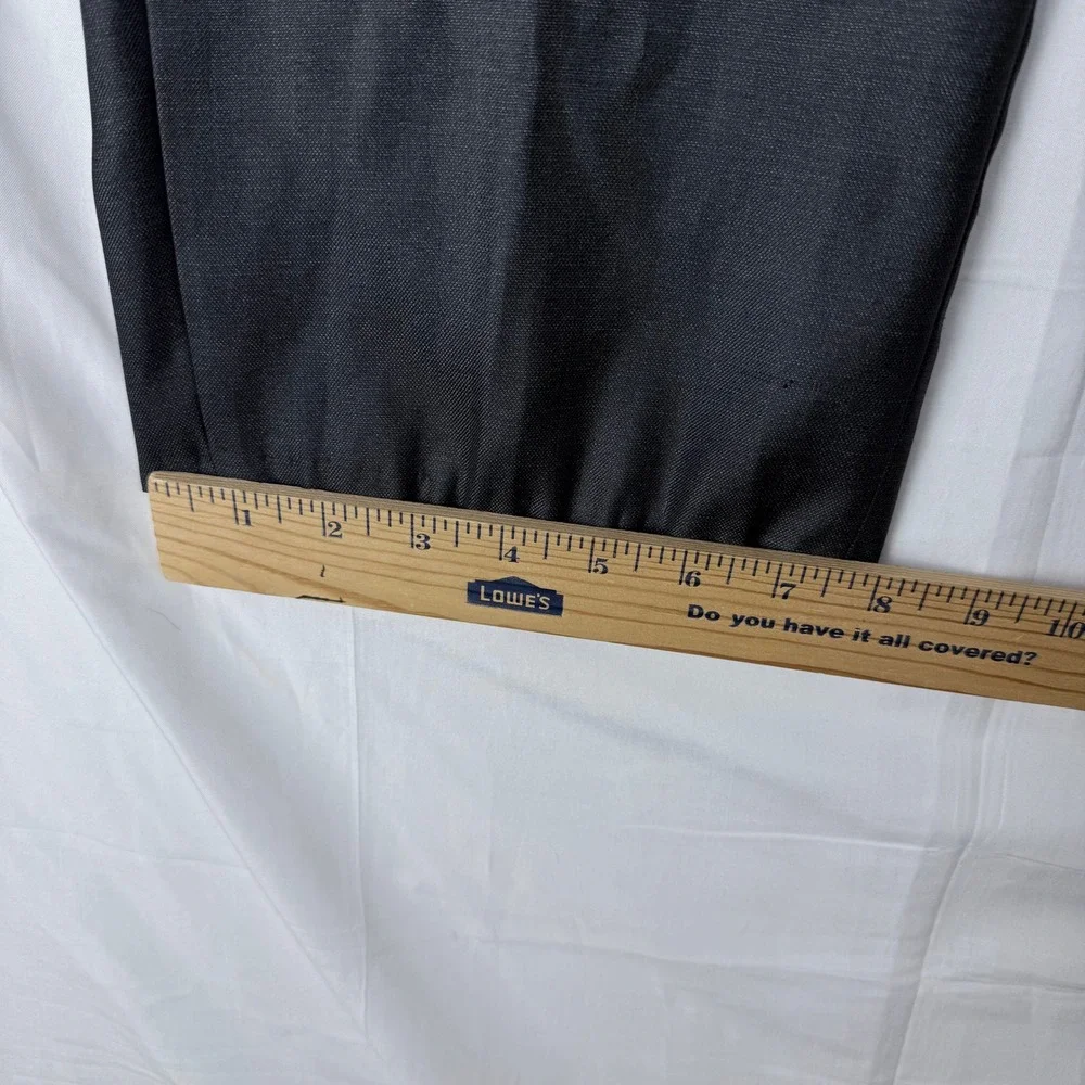 Vittorino Mens Charcoal Gray‎ Flat Front Dress Pants Slacks 32x32
